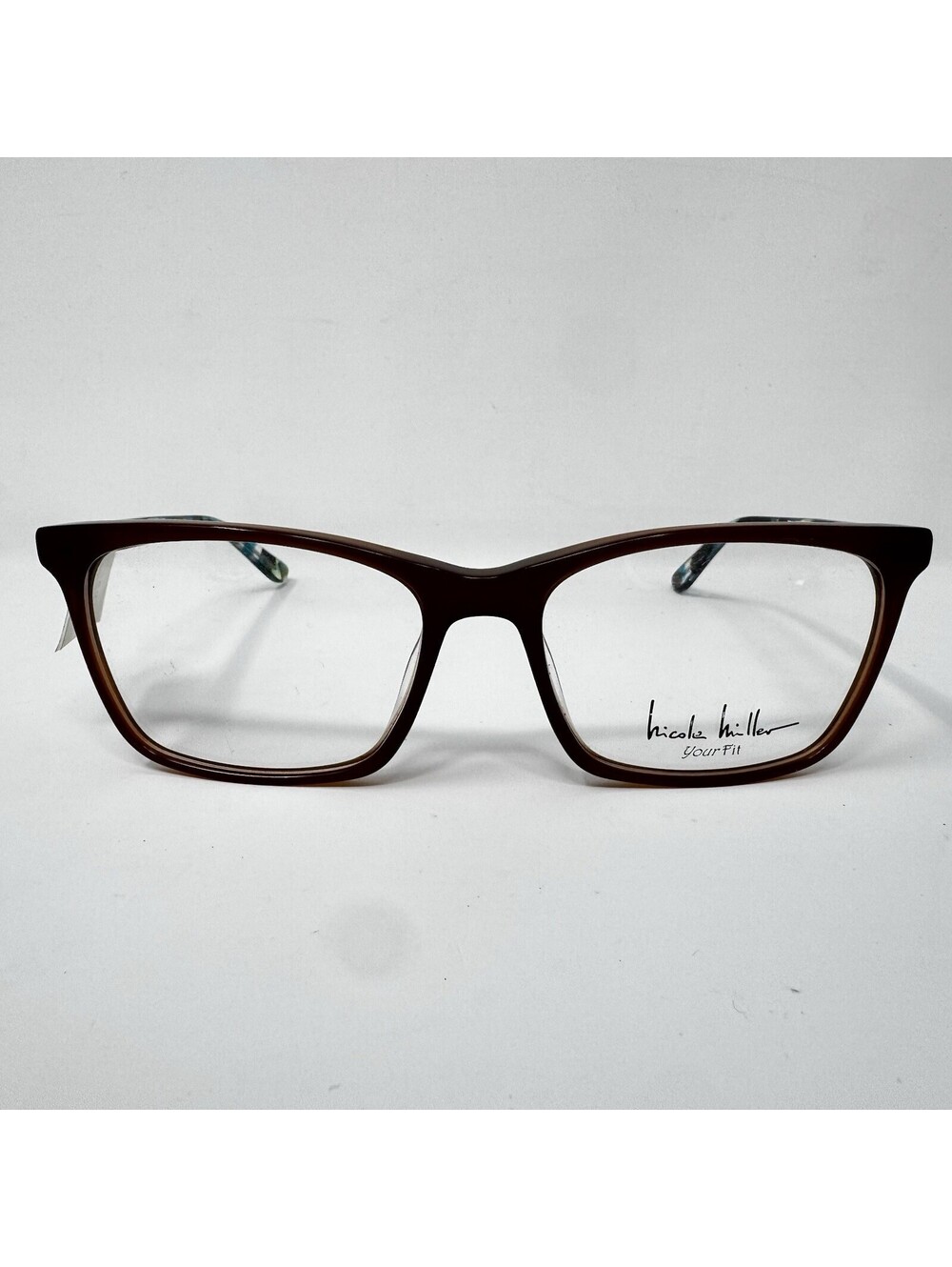 Nicole Miller Antwerp C02 Brown Blue Tortoise Eyeglass Frames 56-17-140